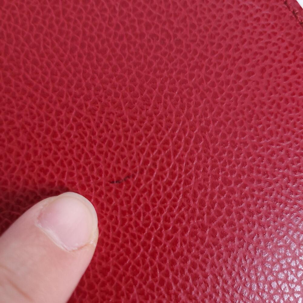 COACH 4401 Madison Carlysle Crossbody Saddle Bag Red Leather Vintage 90s Italy - Picture 13 of 13